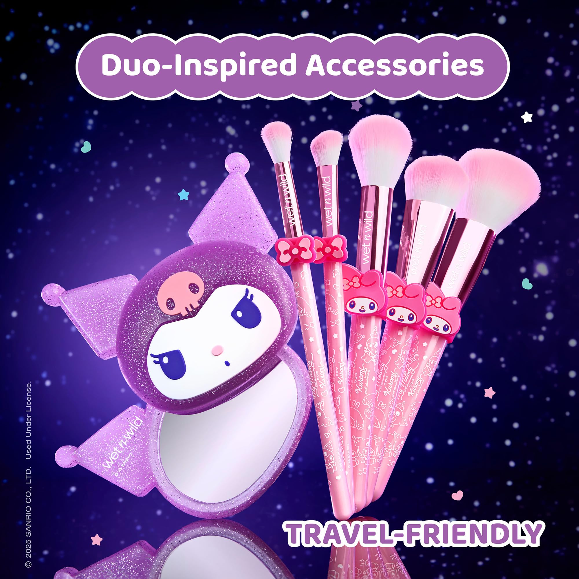 wet n wild My Melody and Kuromi 5-Piece Makeup Brush Set : Amazon
